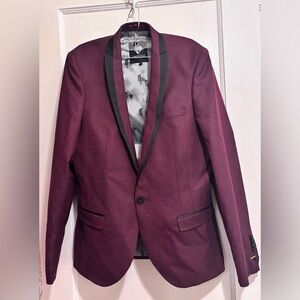 Twisted Tailor Men's Purcell Suit Jacket in Wine size 38R